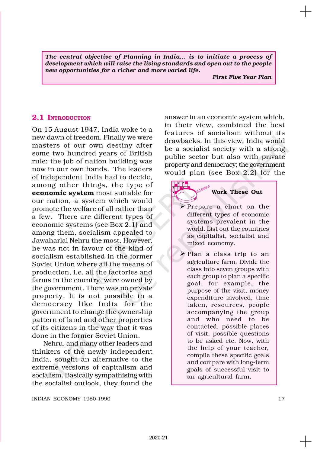 Indian Economy 1950 1990 Ncert Book Of Class 11 Indian Economic